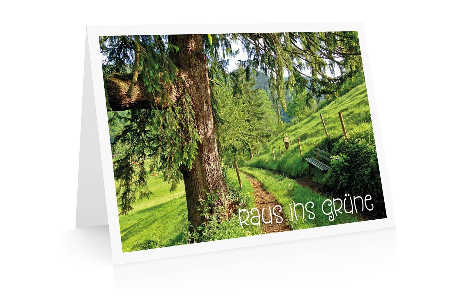 Grußkarte Raus ins Grüne