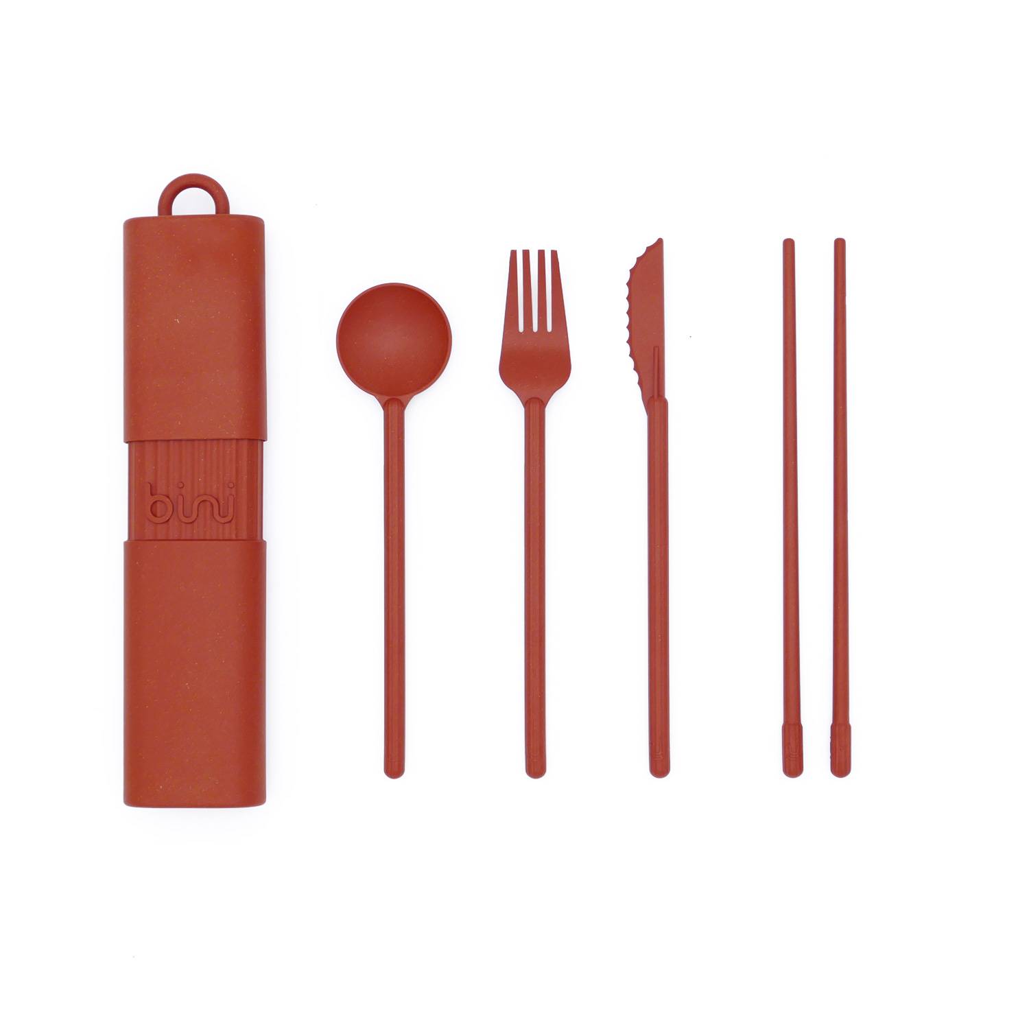 Besteckset Bini Karminrot