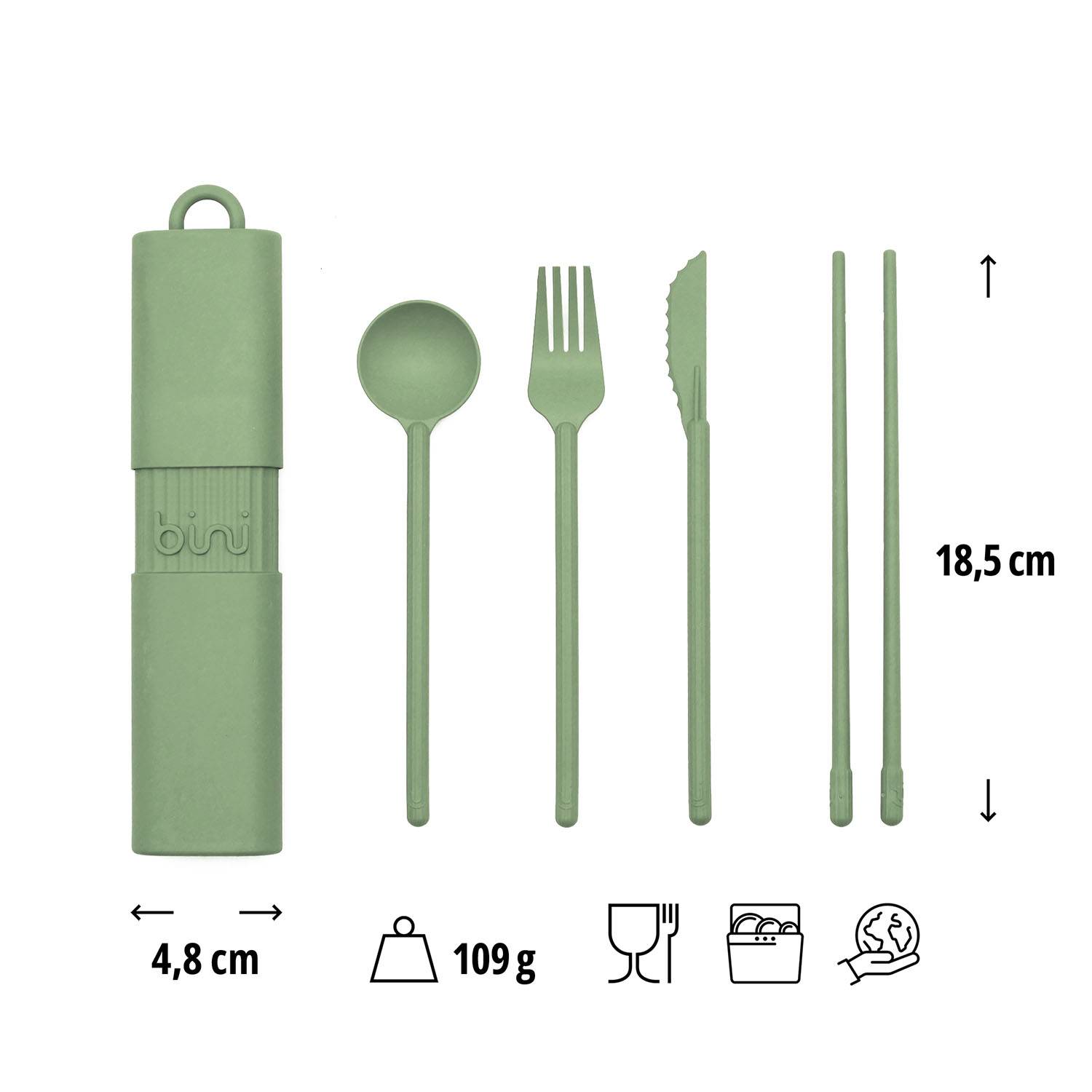 Besteckset Bini Salbei