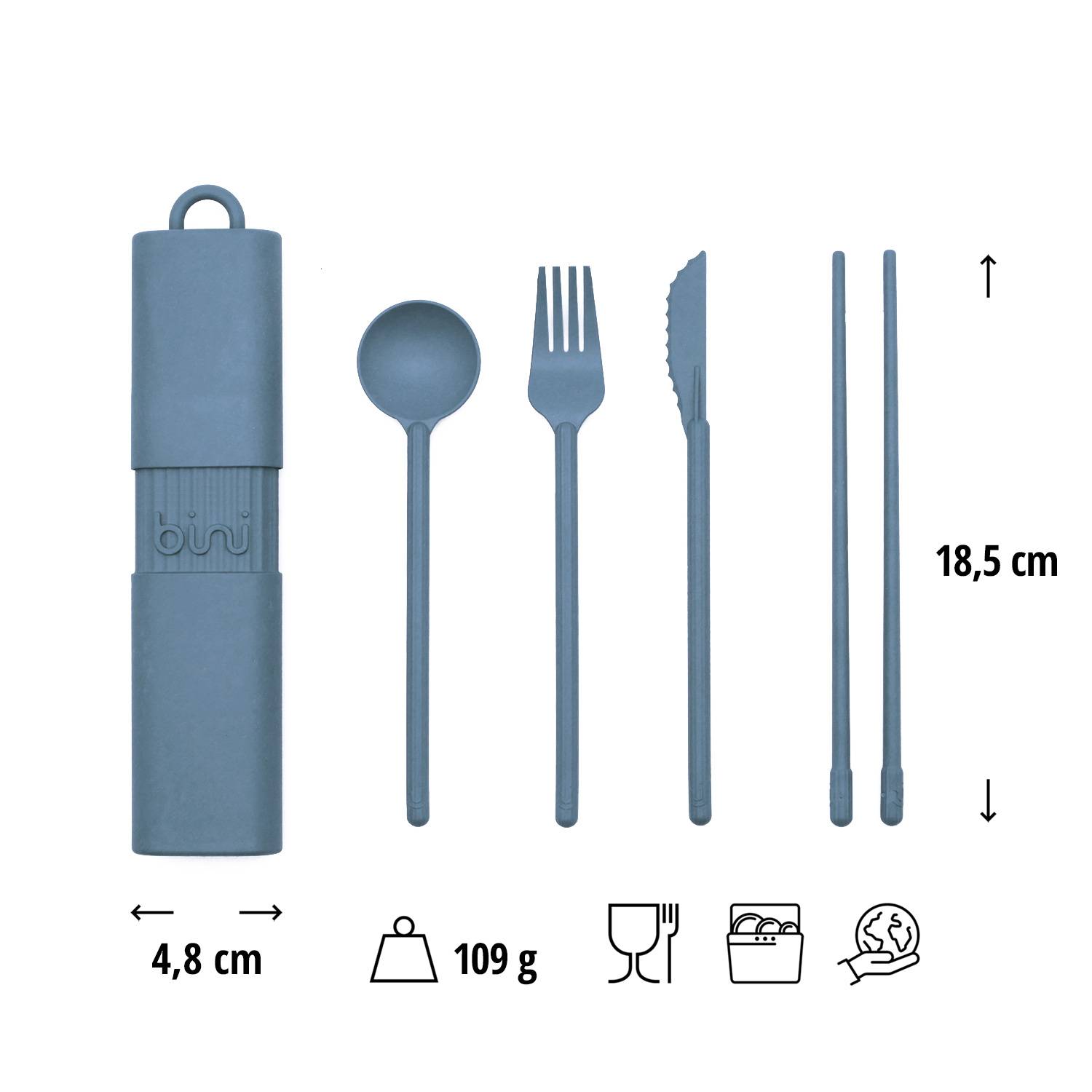 Besteckset Bini Taubenblau